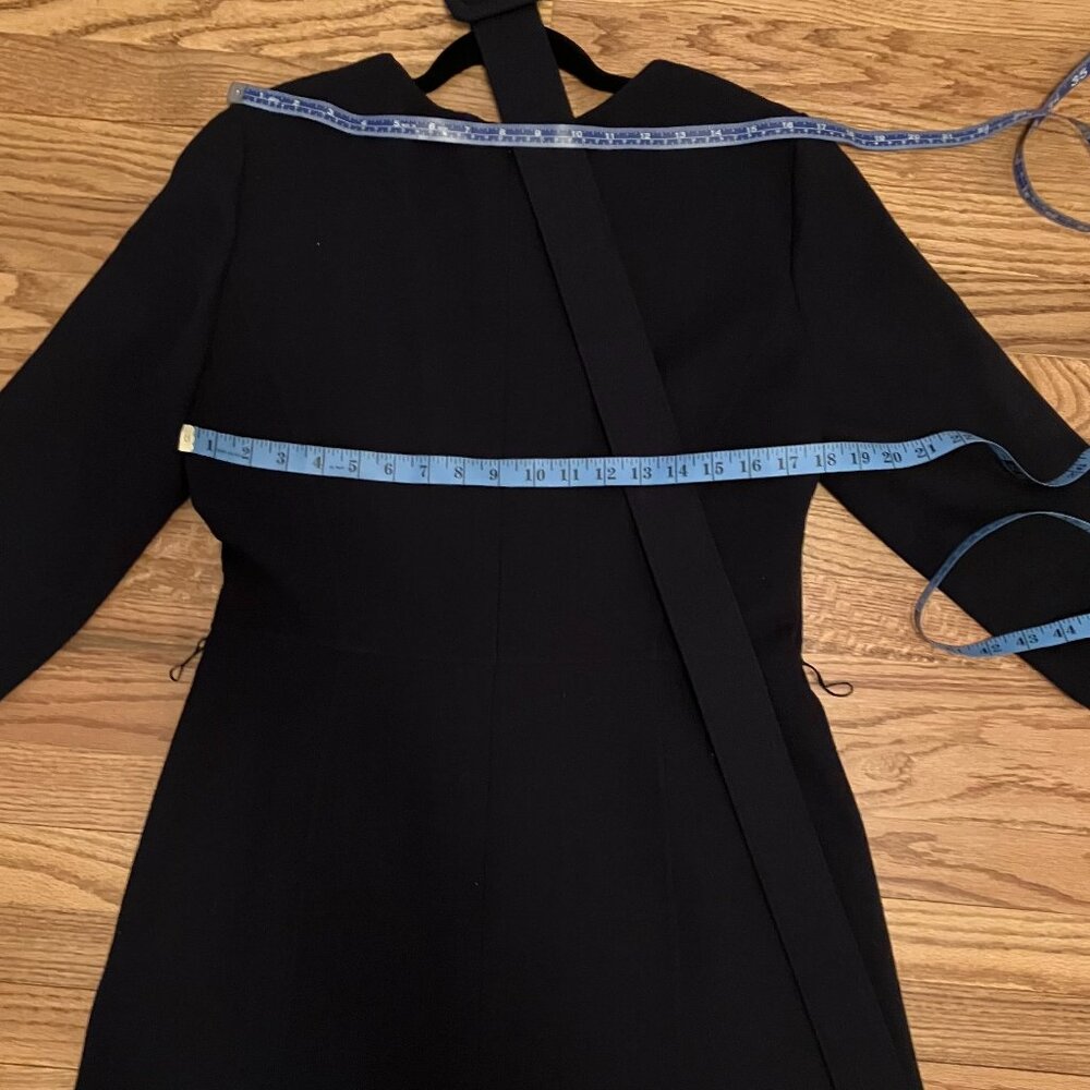Oscar de la Renta | 3/4 Sleeve Jewel Neck Dress with Belt - Picture 14 of 16